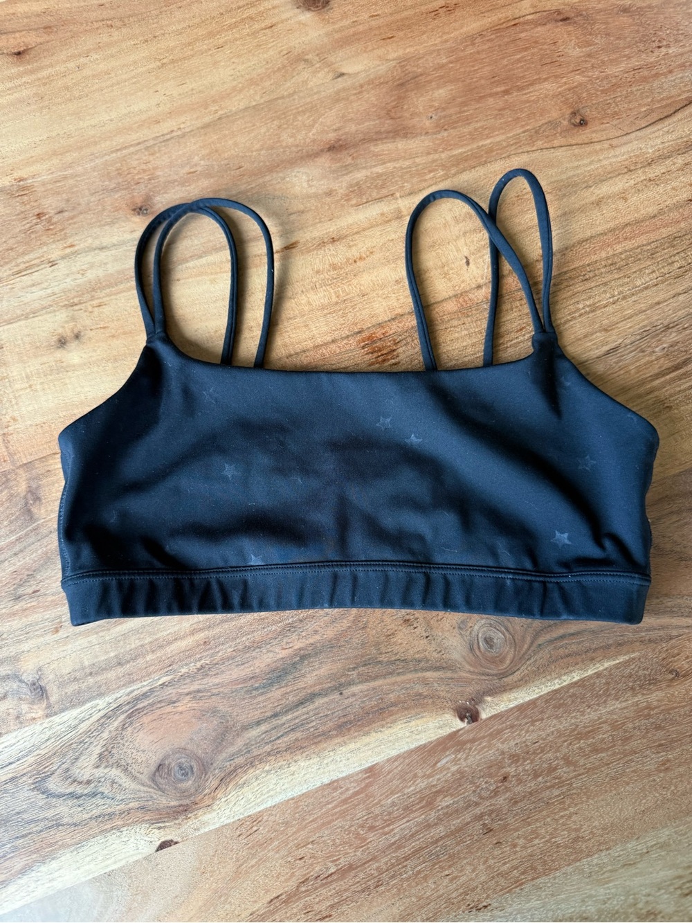 GAP Black Double-Strap Star Print Sports Bralette size S